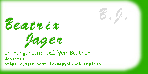 beatrix jager business card